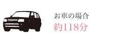 お車の場合 約118分