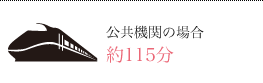公共機関の場合 約115分